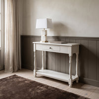 Console Table Morgon in white, in an interior, 45 x 35 x 78 cm
