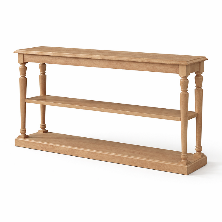 Consola Stefano - Roble Macizo Mate - 200 x 95 x 37 cm