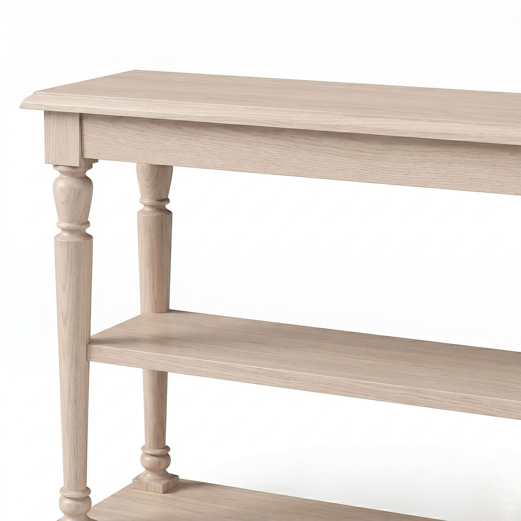 Konsolentisch Stefano - Weiß Massiv Eiche - 200x95x37cm