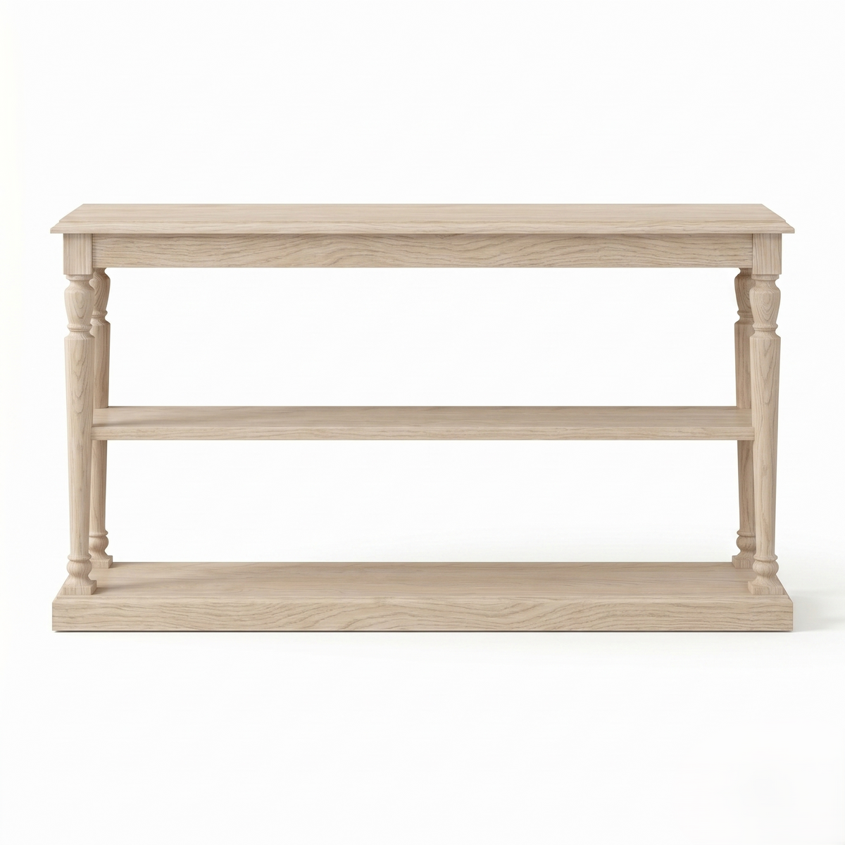 Consola Stefano - Roble Macizo Blanco - 200 x 95 x 37 cm