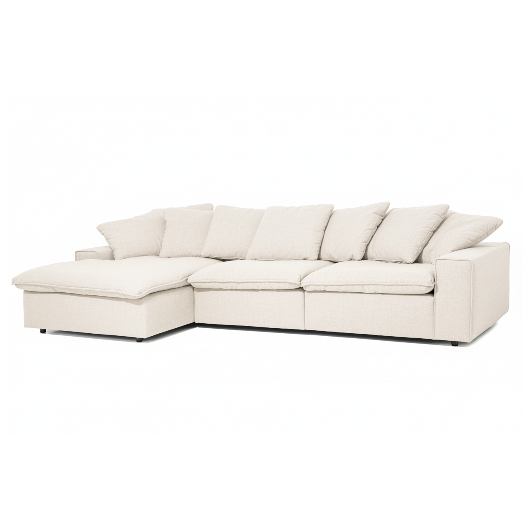 Corner Sofa Linoa - Cream Beige - 323×180x83 cm - Eckansicht | Marcottestyle