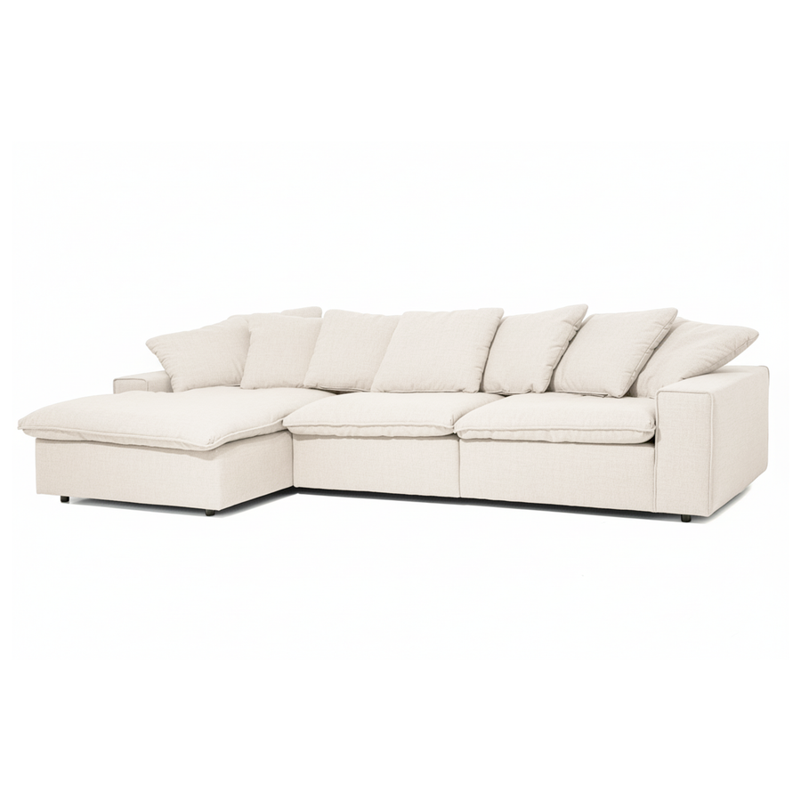Corner Sofa Linoa - Cream Beige - 323×180x83 cm - Eckansicht | Marcottestyle
