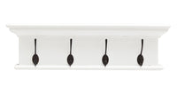 Halifax Coat Hanger Wandregal 4 Hooks - Weiß