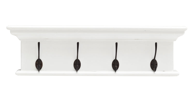 Halifax Coat Hanger Wall Unit 4 Hooks - Wit | Marcottestyle
