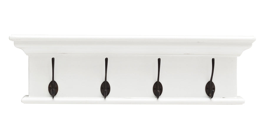 Halifax Coat Hanger Wandregal 4 Hooks - Weiß