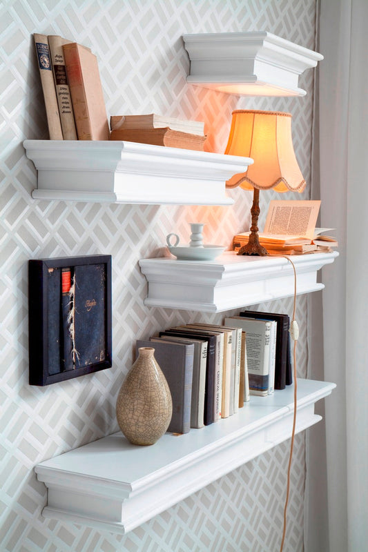 Halifax Floating Wall Shelf 60cm - Weiß - Lifestyle-Aufnahme | Marcottestyle