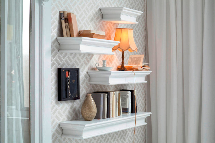 Halifax Floating Wall Shelf 120cm - Weiß - lifestyle | Marcottestyle