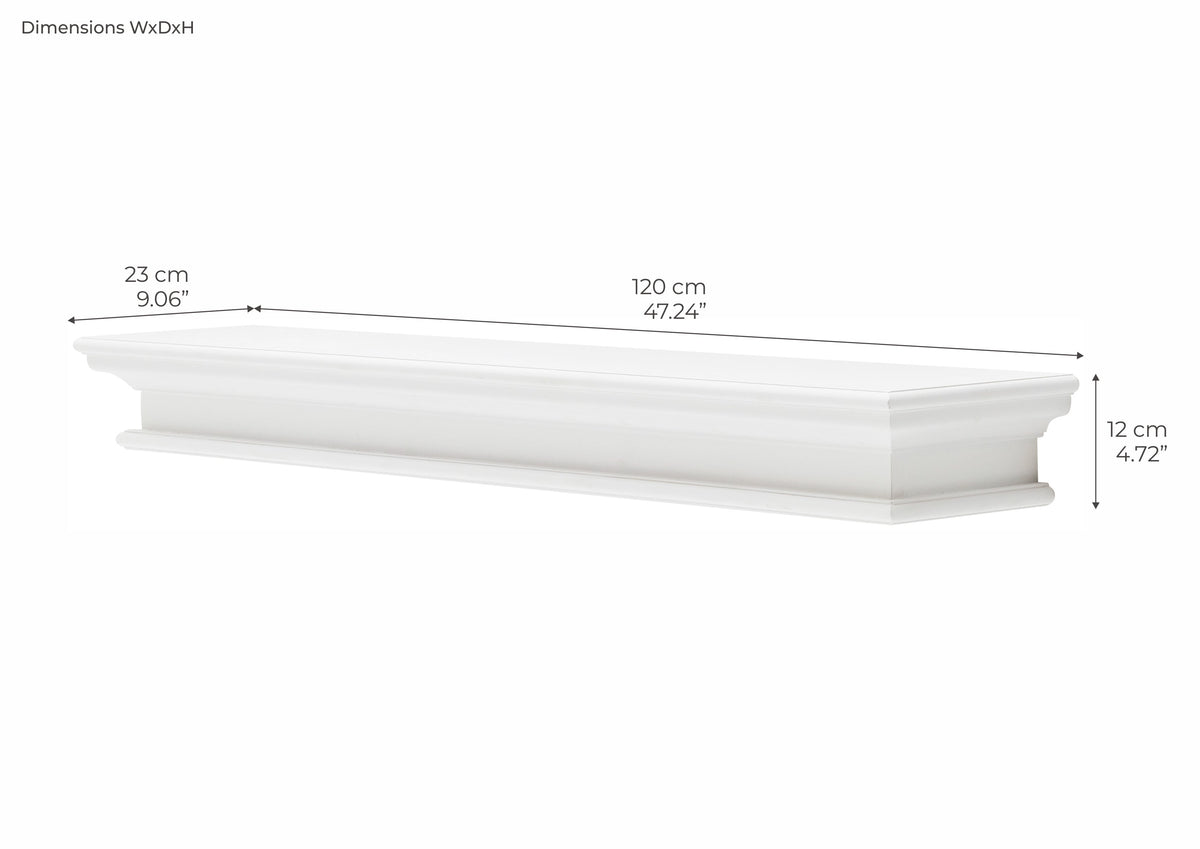 Halifax Floating Wall Shelf 120cm - Weiß | Marcottestyle