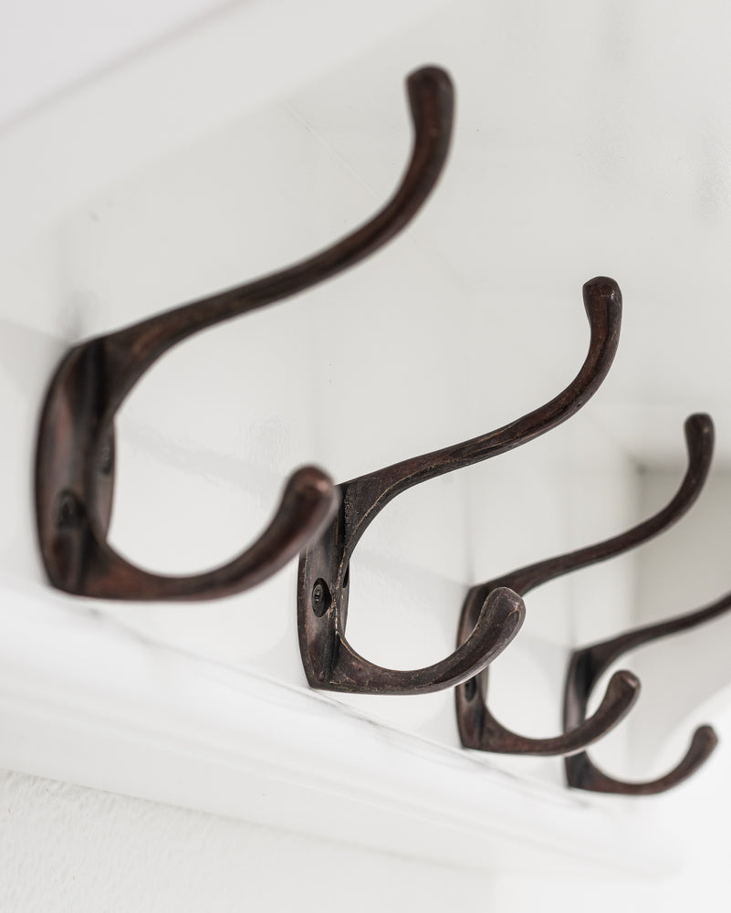 Halifax 4 Hook Coat Rack 70cm - White - Lifestyle View | Marcottestyle