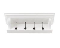 Halifax 4 Hook Coat Rack 70cm - Weiß - Lifestyle View | Marcottestyle