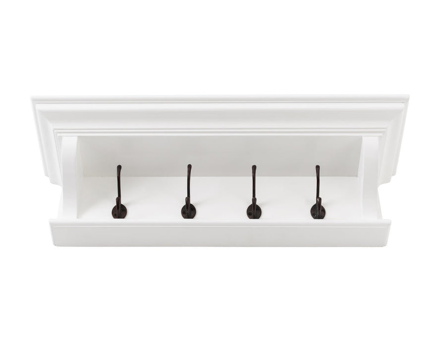 Halifax 4 Hook Coat Rack 70cm - Weiß - Lifestyle View | Marcottestyle