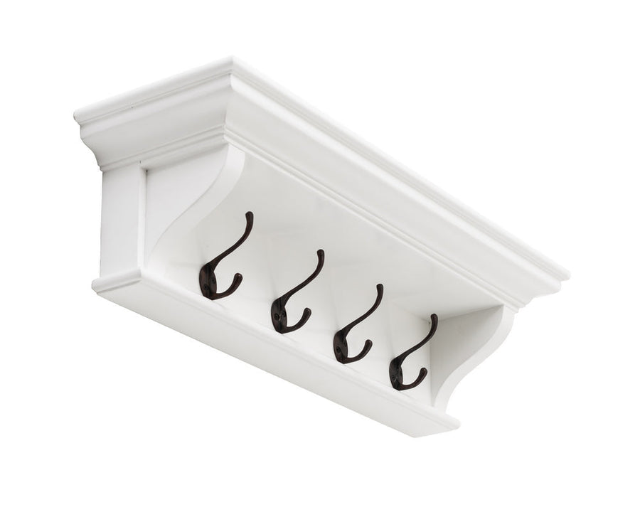 Halifax 4 Hook Coat Rack 70cm - Weiß - Lifestyle View | Marcottestyle