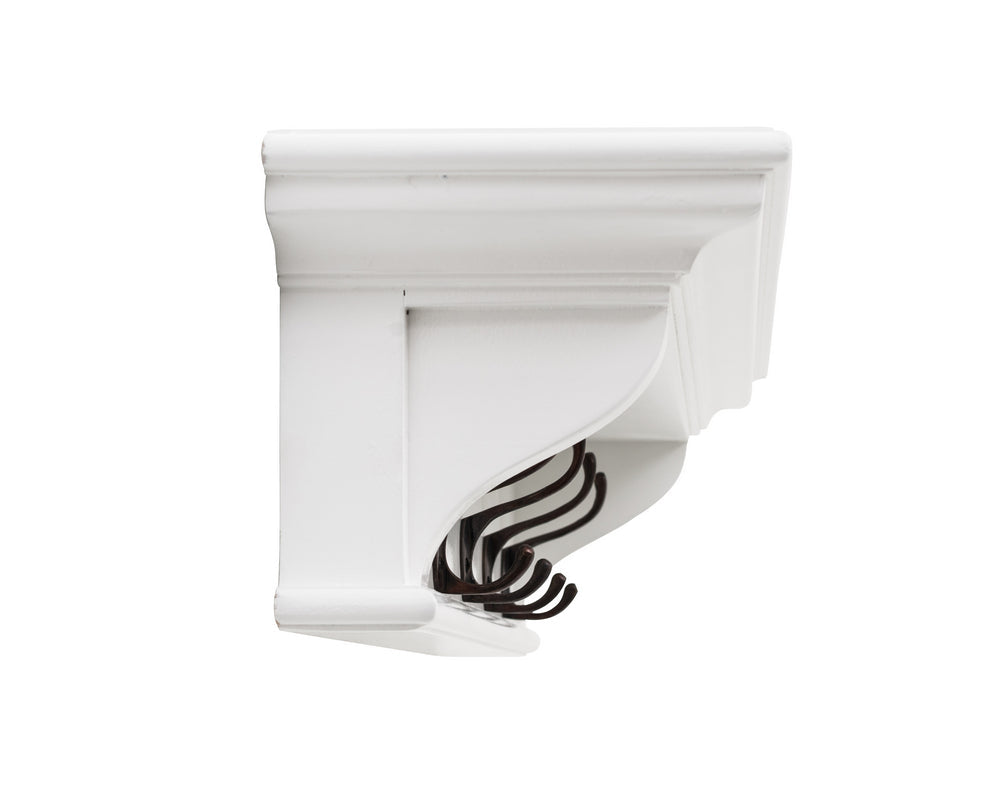 Halifax 4 Hook Coat Rack 70cm - White - Lifestyle View | Marcottestyle