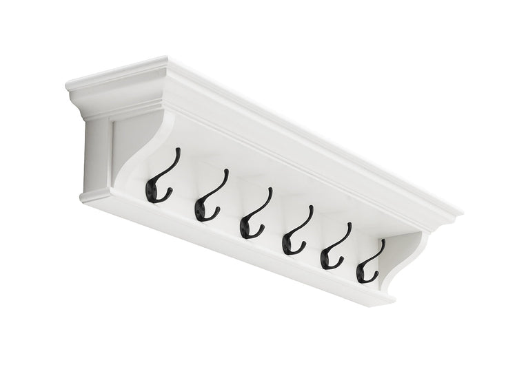 Halifax 6 Hook Coat Rack 100cm - Wit - Lifestyle-foto | Marcottestyle