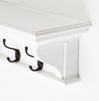Halifax 8 Hook Coat Rack 130cm - Blanc