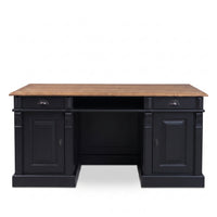 Desk Montreuil in black, front view, 160 x 70 x 78 cm