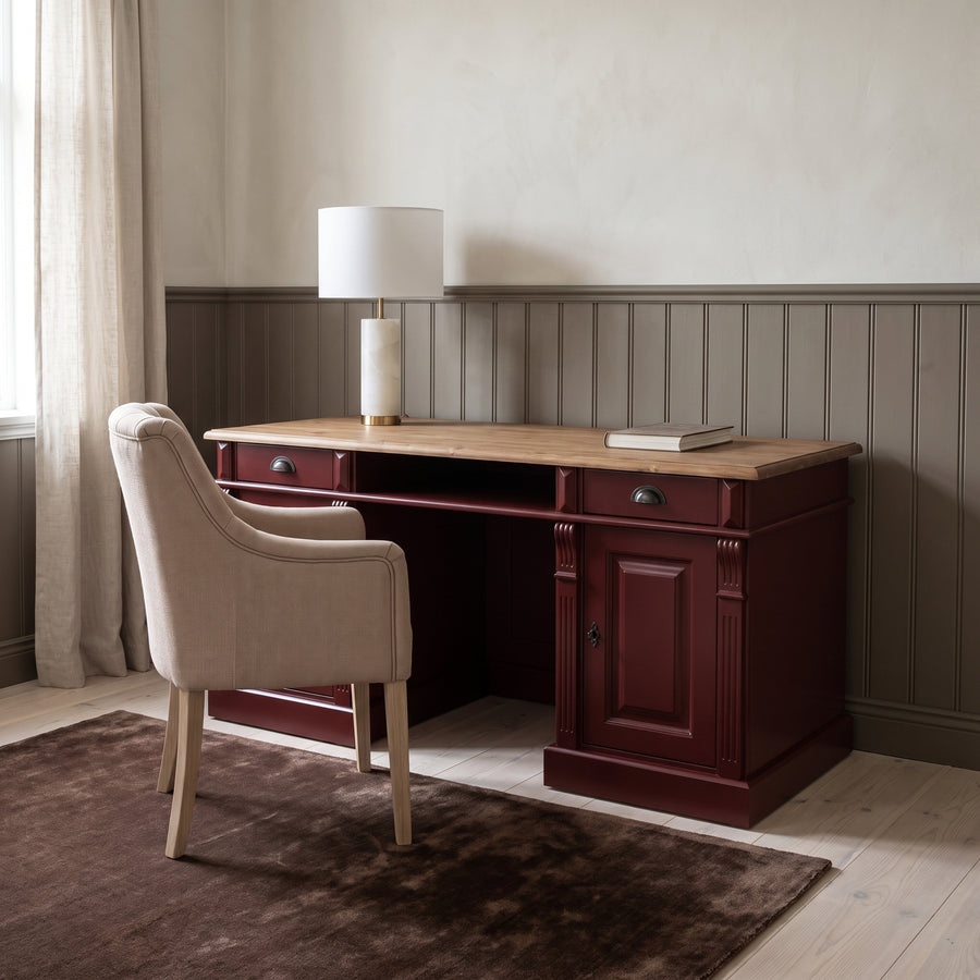 Desk Montreuil in bordeaux, in an interior, 160 x 70 x 78 cm