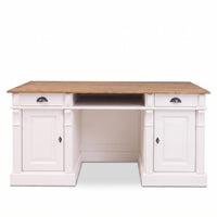 Desk Montreuil in solid oak, front view, 160 x 70 x 78 cm
