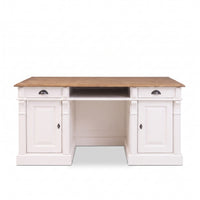 Desk Montreuil in white, front view, 160 x 70 x 78 cm