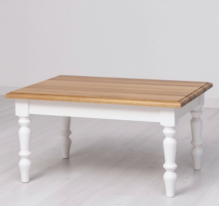 Devon Coffee Table - Black Base with Oak Top | Marcottestyle