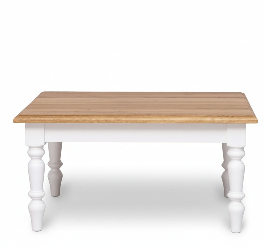 Devon Coffee Table - Black Base with Oak Top | Marcottestyle