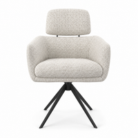 Dining Chair Anita - Horta 186 Fabric & Black Swivel Base - 64 x 62 x 88 cm