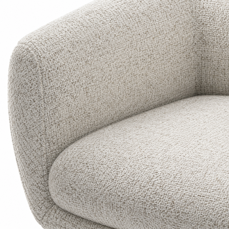 Chaise à manger Anita - Horta 186 tissu et base pivotante noire - 64 x 62 x 88 cm