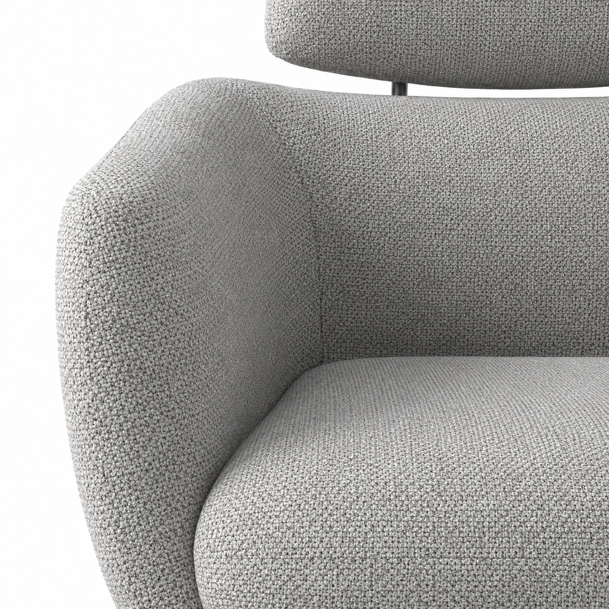 Chaise à manger Anita - Mito 180 Tissu et base pivotante noire - 64 x 62 x 88 cm