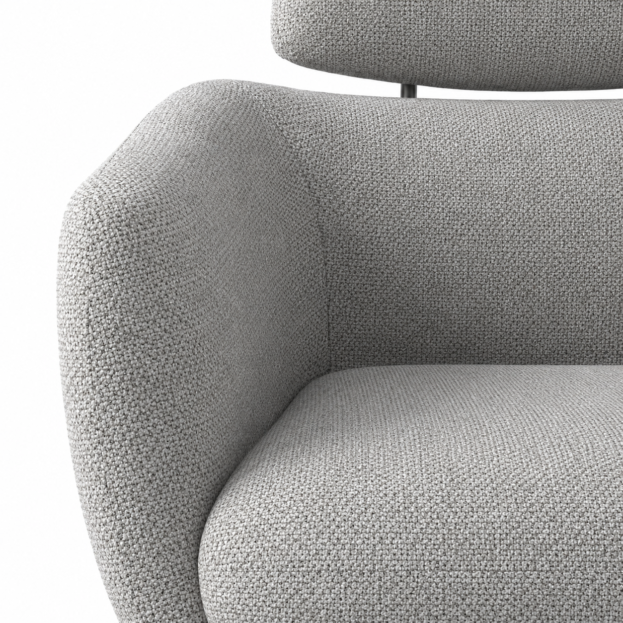 Dining Chair Anita - Mito 180 Fabric & Black Swivel Base - 64 x 62 x 88 cm