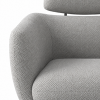 Dining Chair Anita - Mito 180 Fabric & Black Swivel Base - 64 x 62 x 88 cm