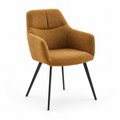 Dining Chair Bari - San Remo 401 Fabric & Black Metal Legs - 58 x 64 x 85 cm