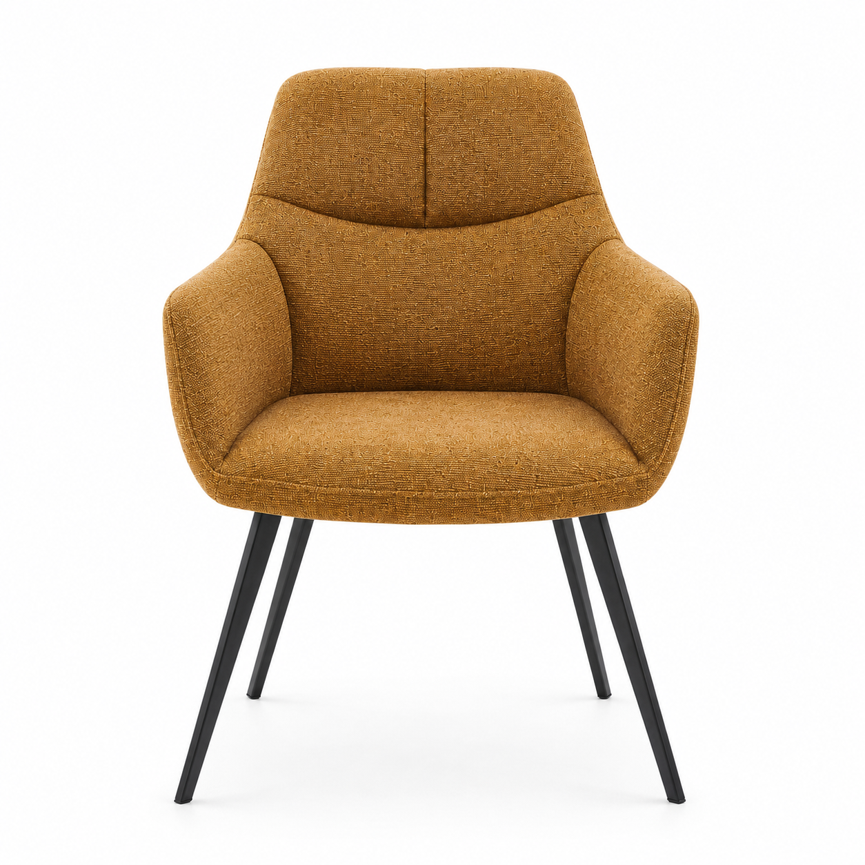 Dining Chair Bari - San Remo 401 Fabric & Black Metal Legs - 58 x 64 x 85 cm