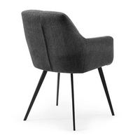 Dining Chair Bari - San Remo 800 Fabric & Black Metal Legs - 58 x 64 x 85 cm