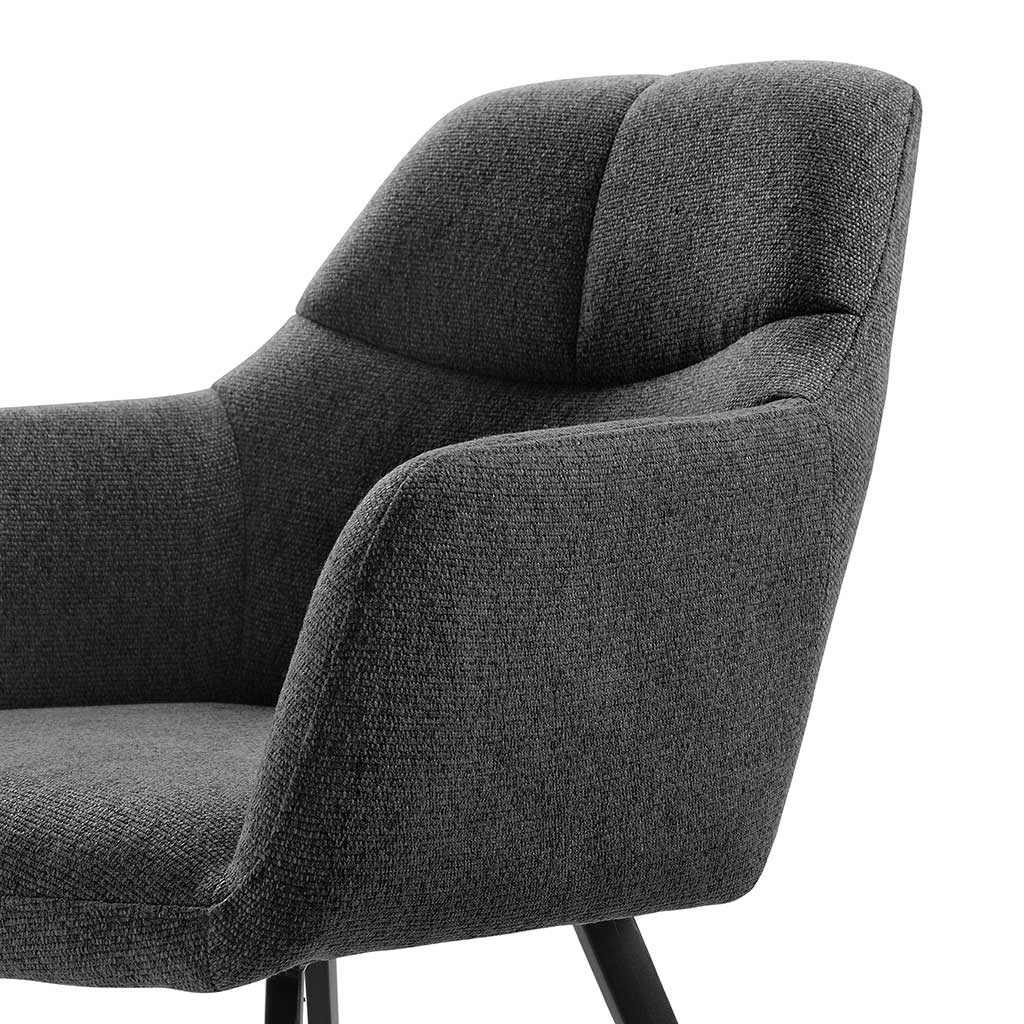 Dining Chair Bari - San Remo 800 Fabric & Black Metal Legs - 58 x 64 x 85 cm