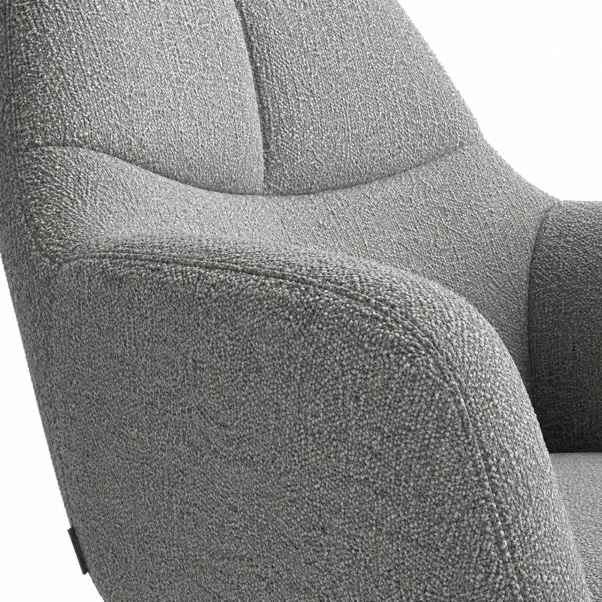Chaise à manger Bari - San Remo 802 Tissu et pieds en métal noir - 58 x 64 x 85 cm