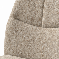 Dining Chair Bari Armless - San Remo 101 Fabric & Black Metal Legs - 46 x 62 x 84 cm