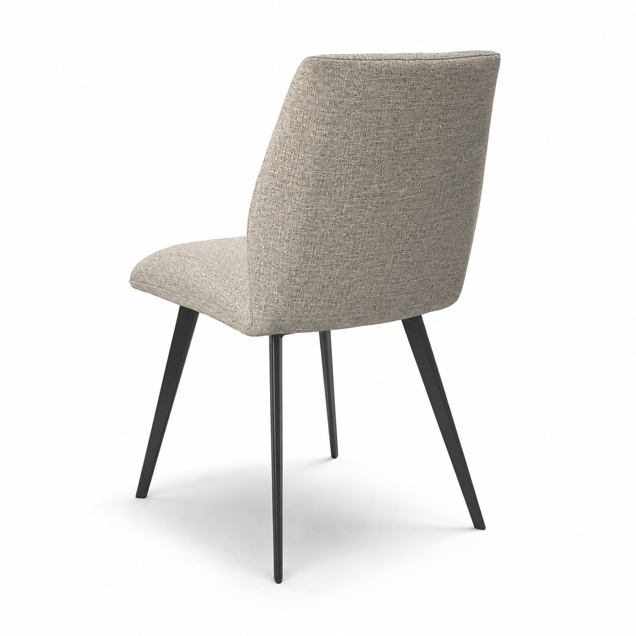 Dining Chair Bari Armless - San Remo 101 Fabric & Black Metal Legs - 46 x 62 x 84 cm
