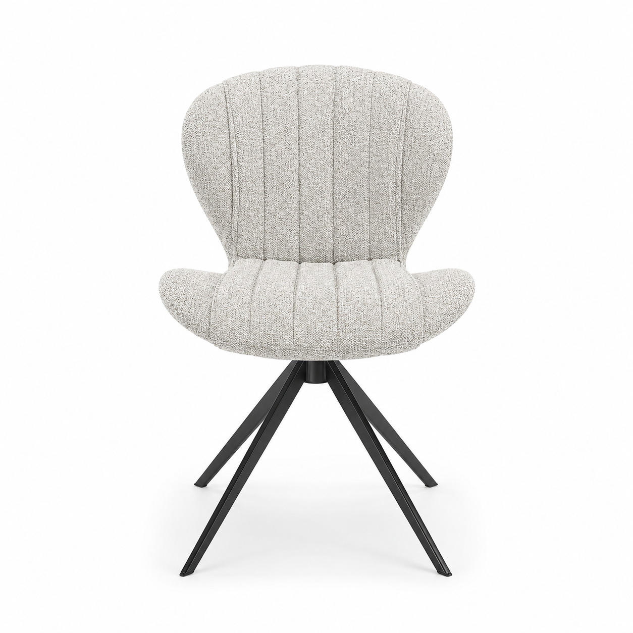 Dining Chair Butterfly - Sneak 01 Fabric & Black Swivel Base - 53 x 61 x 82 cm