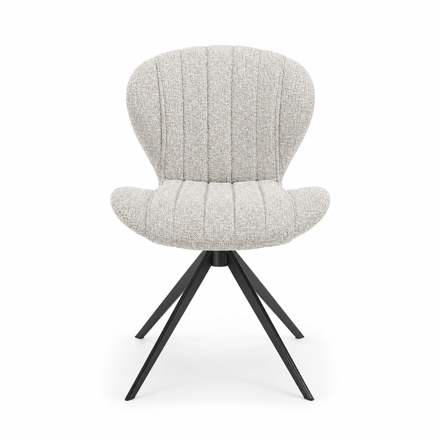 Dining Chair Butterfly - Sneak 01 Fabric & Black Swivel Base - 53 x 61 x 82 cm