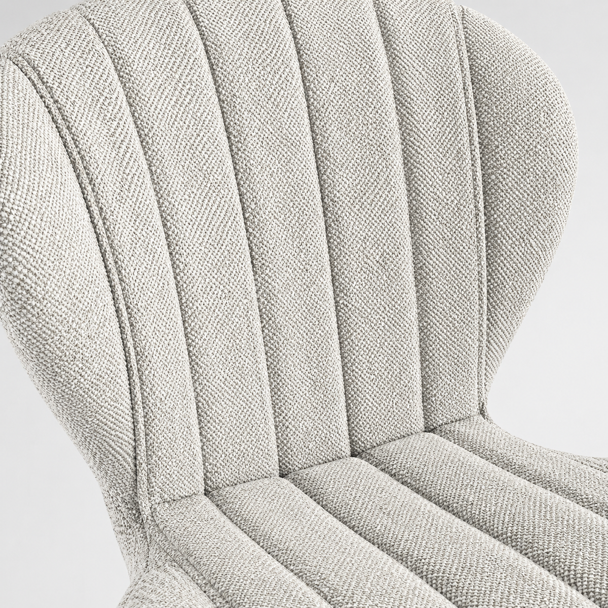 Chaise à manger Papillon - Tissu escarpé 01 & Base pivotante noire - 53 x 61 x 82 cm