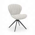Dining Chair Butterfly - Sneak 01 Fabric & Black Swivel Base - 53 x 61 x 82 cm