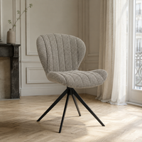 Dining Chair Butterfly - Sneak 10 Fabric & Black Swivel Base - 53 x 61 x 82 cm