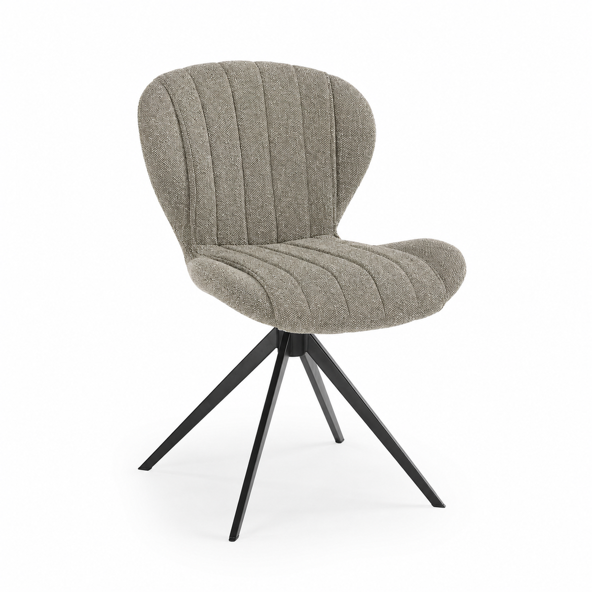 Dining Chair Butterfly - Sneak 10 Fabric & Black Swivel Base - 53 x 61 x 82 cm