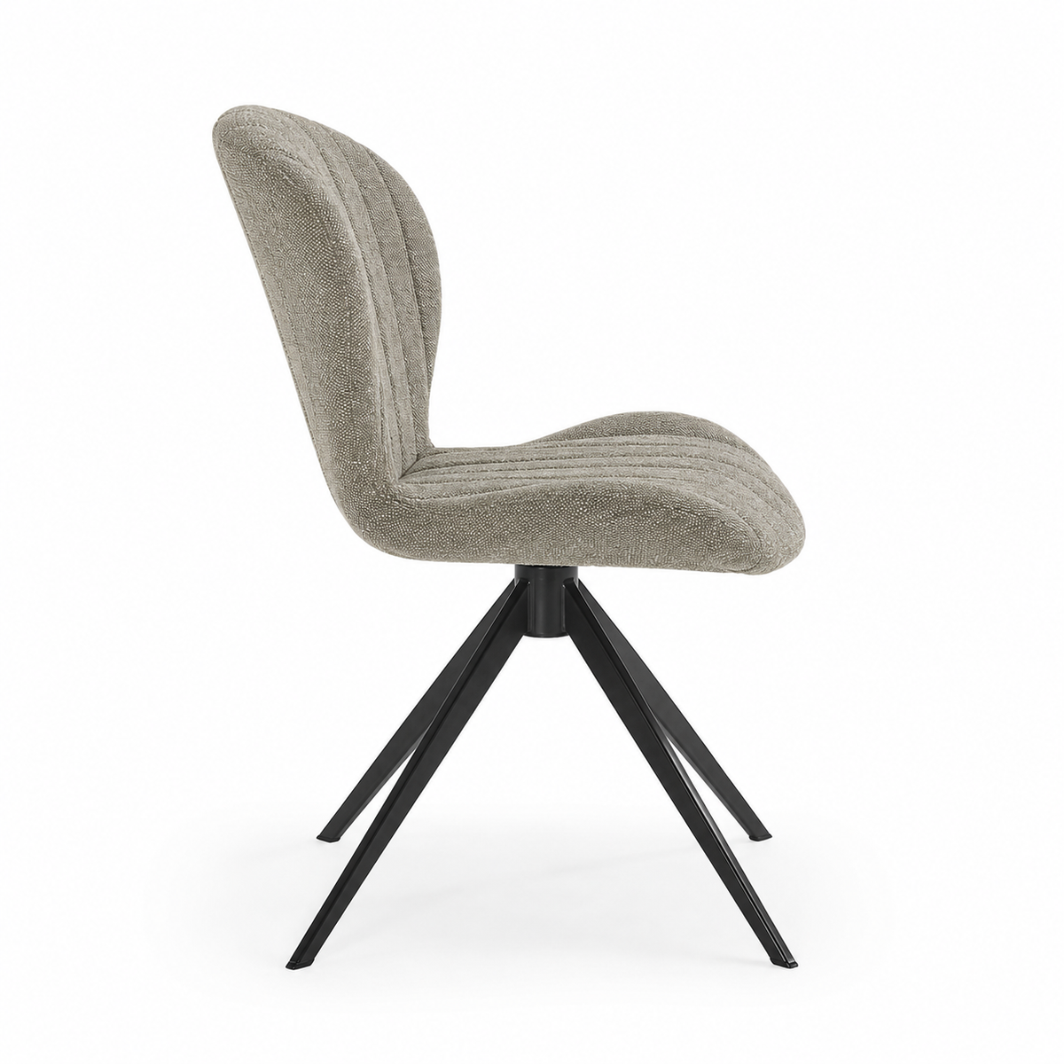 Dining Chair Butterfly - Sneak 10 Fabric & Black Swivel Base - 53 x 61 x 82 cm