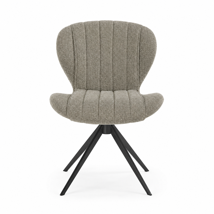 Dining Chair Butterfly - Sneak 10 Fabric & Black Swivel Base - 53 x 61 x 82 cm