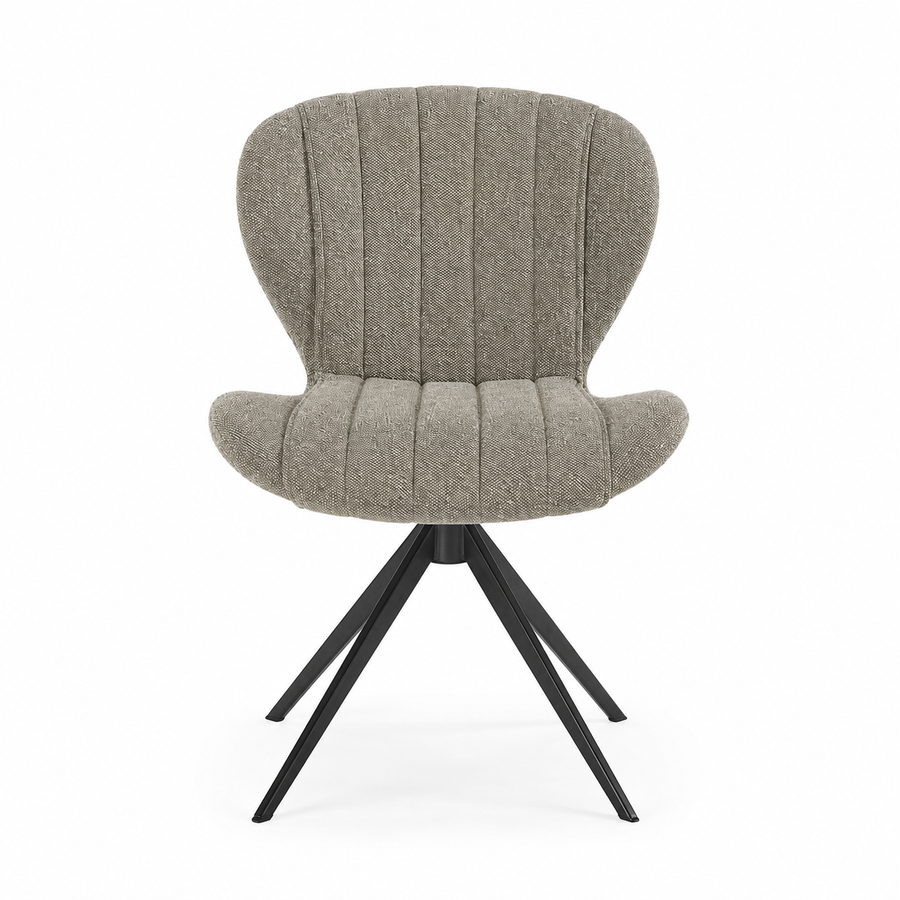 Dining Chair Butterfly - Sneak 10 Fabric & Black Swivel Base - 53 x 61 x 82 cm