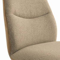 Dining Chair Ferrara Armless - Beige Bull 16 Fabric & Black Swivel Base - 46 x 63 x 84.5 cm