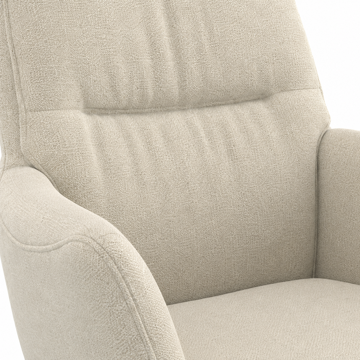 Dining Chair Flavia - Beige Guard 05 Fabric & Espresso Swivel Base - 62 x 69 x 91 cm