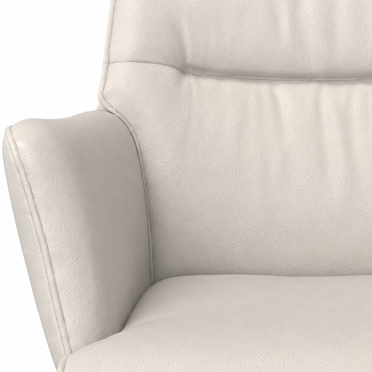 Dining Chair Flavia - Cream Leather B970 & Espresso Swivel Base - 62 x 69 x 91 cm
