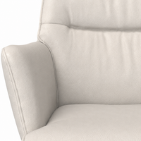 Dining Chair Flavia - Cream Leather B970 & Espresso Swivel Base - 62 x 69 x 91 cm